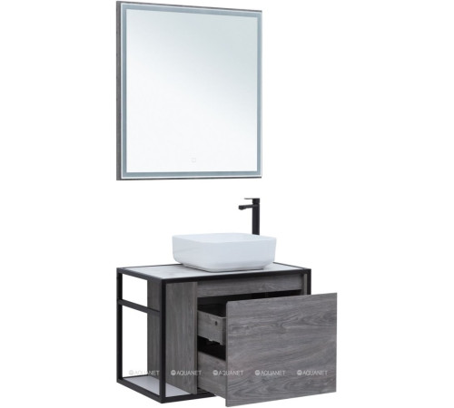 Тумба под раковину Aquanet Nova Lite LOFT 75 R дуб рошелье 00261653