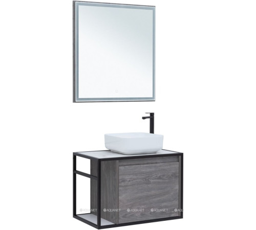 Тумба под раковину Aquanet Nova Lite LOFT 75 R дуб рошелье 00261653