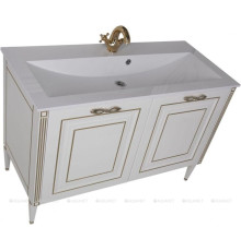 Тумба под раковину Aquanet Паола 120 белый/патина золото 00186114