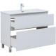 Тумба под раковину напольная Aquanet Вега 100 2 ящика белый глянец 00344125