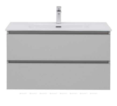 Тумба под раковину Aquanet Вега 2.0 90 2 ящика бежевый 00337944