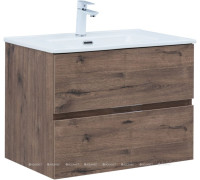 Тумба с раковиной Aquanet Алвита new 70 2 ящика дуб веллингтон табак 00335686