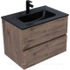 Тумба с раковиной Aquanet Алвита new 70 2 ящика дуб веллингтон табак 00335686