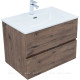 Тумба с раковиной Aquanet Алвита new 70 2 ящика дуб веллингтон табак 00335686