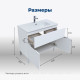 Тумба с раковиной Aquanet Алвита new 70 напольная 1 ящик 2 двери белый матовый 00306146