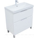 Тумба с раковиной Aquanet Алвита new 80 Flash напольная 2 ящика белый матовый 00345689