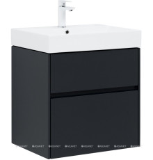 Тумба с раковиной Aquanet Бруклин 60 антрацит матовый 00312875