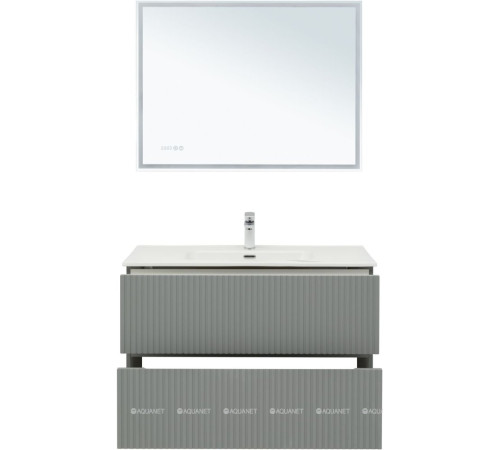 Тумба с раковиной Aquanet Джейн 100 раковина Фортуна мисти грин 00332517