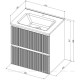 Тумба с раковиной Aquanet Джейн 120 раковина Flat мисти грин 00340692