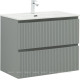 Тумба с раковиной Aquanet Джейн 80 мисти грин раковина Flat 00332534