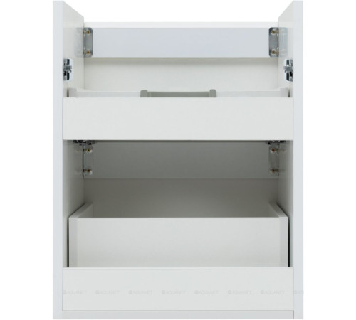 Тумба с раковиной Aquanet Эмбер 50 2 ящика белый матовый раковина Urban 00332505