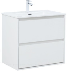 Тумба с раковиной Aquanet Милан 70 белый глянец 00340153