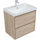 Тумба с раковиной Aquanet Милан 70 дуб светлый 00340168