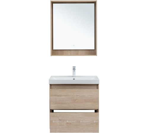 Тумба с раковиной Aquanet Милан 70 дуб светлый 00340168
