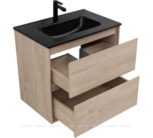 Тумба с раковиной Aquanet Милан 70 дуб светлый 00340168
