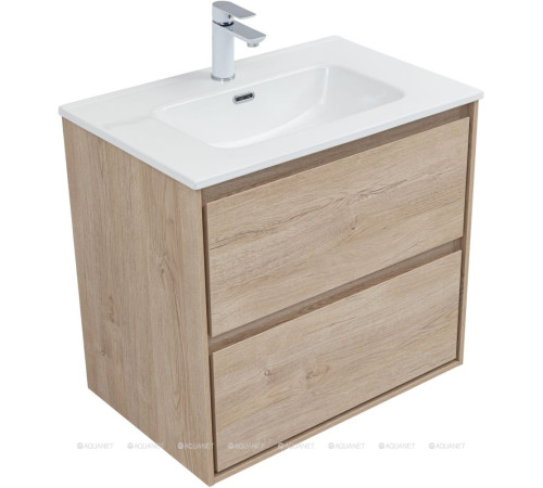 Тумба с раковиной Aquanet Милан 70 дуб светлый 00340168