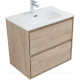Тумба с раковиной Aquanet Милан 70 дуб светлый 00340168