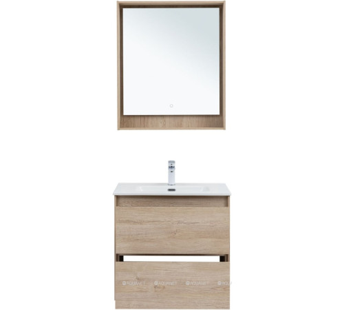 Тумба с раковиной Aquanet Милан 70 дуб светлый 00340168