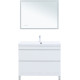 Тумба с раковиной Aquanet Нота new 100 напольная 2 ящика белый глянец 00345805