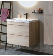 Тумба с раковиной Aquanet Нота New 90 дуб светлый 00335882