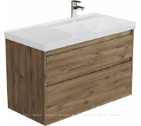 Тумба с раковиной Aquanet Nova Lite 2.0 100 R 2 ящика дуб рустикальный 00365913