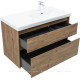 Тумба с раковиной Aquanet Nova Lite 2.0 100 R 2 ящика дуб рустикальный 00365913