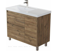 Тумба с раковиной Aquanet Nova Lite 2.0 90 L напольная дуб рустикальный 00365925