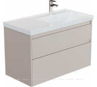Тумба с раковиной Aquanet Nova Lite 2.0 90 R 2 ящика бежевый 00365926