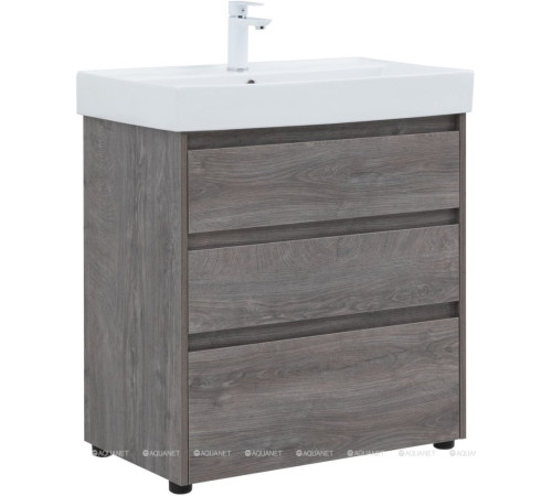 Тумба с раковиной Aquanet Nova Lite 75 3 ящика дуб рошелье 00307076
