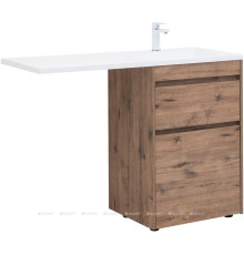 Тумба с раковиной Aquanet Токио 120 R напольная 2 ящика дуб веллингтон 00335588