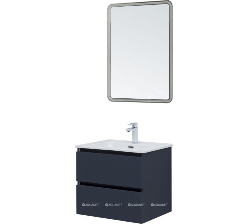 Тумба с раковиной Aquanet Вега 2.0 60 Flat 2 ящика маренго 00344761