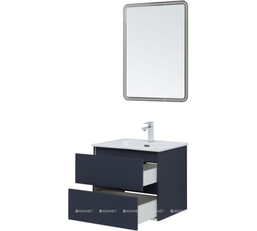 Тумба с раковиной Aquanet Вега 2.0 60 Flat 2 ящика маренго 00344761