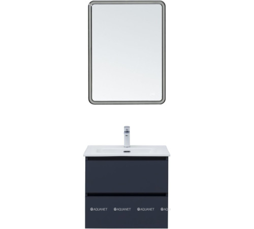 Тумба с раковиной Aquanet Вега 2.0 60 Flat 2 ящика маренго 00344761
