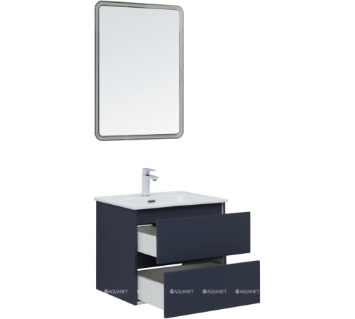 Тумба с раковиной Aquanet Вега 2.0 60 Flat 2 ящика маренго 00344761