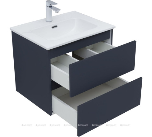 Тумба с раковиной Aquanet Вега 2.0 60 Flat 2 ящика маренго 00344761