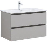 Тумба с раковиной Aquanet Вега 2.0 80 бежевая 2 ящика с раковиной Flat 00344774