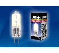 Лампа галогеновая Uniel  G4 35Вт 3000K 02585