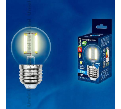 Лампа светодиодная Uniel CL PLS02WH E27 6Вт 3000K UL-00000196