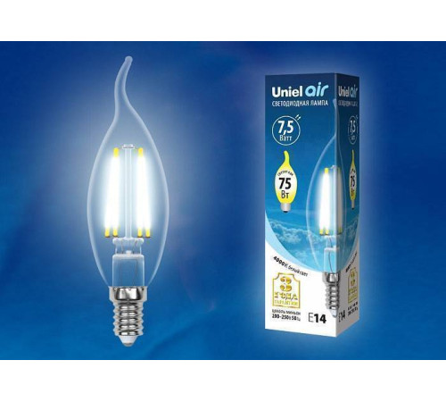 Лампа светодиодная Uniel Air E14 7.5Вт 4000K UL-00003296