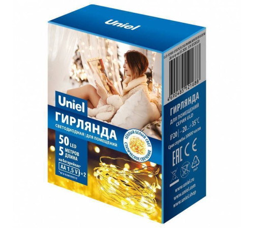 Гирлянда Нить Uniel ULD-S0400 4 м 40 LED IP20 теплый белый UL-00005265