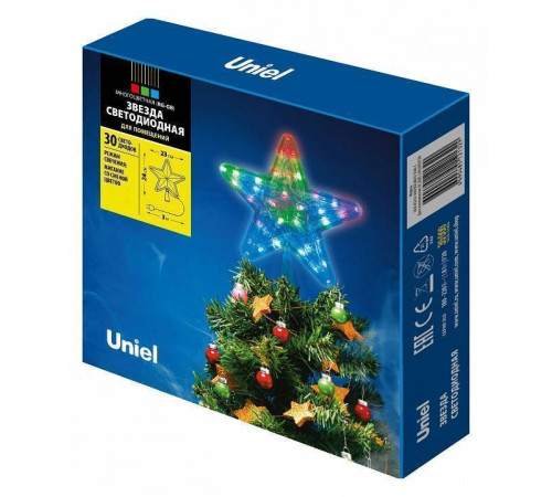Верхушка на елку Uniel Звезда-1 UL-00005492