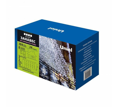 Гирлянда-занавес Uniel ULD-C3020-384/DTA/RC WHITE 3x2 м IP44 UL-00008562