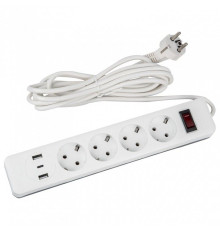 Сетевой фильтр Uniel S-GSR4-3 U2C1 WHITE/GREY UL-00012108