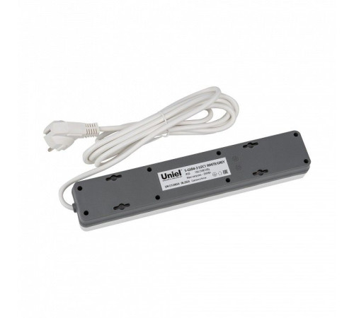 Сетевой фильтр Uniel S-GSR4-3 U2C1 WHITE/GREY UL-00012108