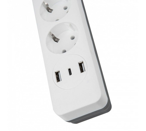 Сетевой фильтр Uniel S-GSR4-3 U2C1 WHITE/GREY UL-00012108