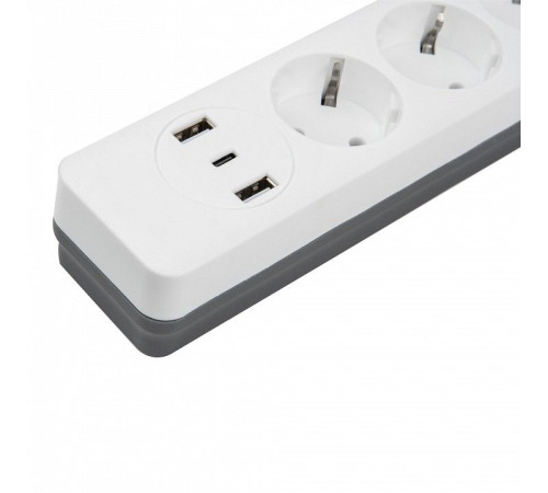 Сетевой фильтр Uniel S-GSR4-3 U2C1 WHITE/GREY UL-00012108