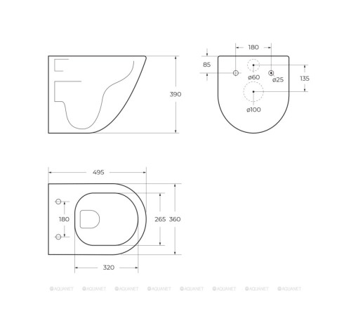 Унитаз подвесной BelBagno AMANDA с сиденьем смыв Tornado BB051CH-TOR-FC/SC