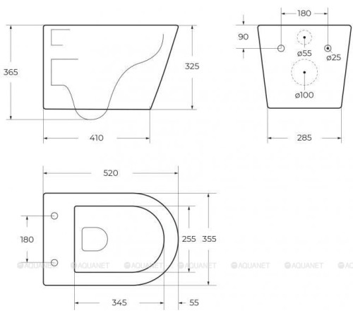 Унитаз подвесной безободковый BelBagno Tre смыв Tornado BB5180CH-TOR/SC BB5180CH-TOR/SC