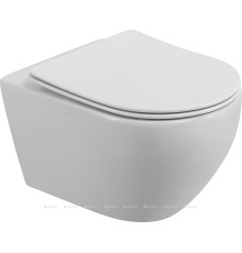 Унитаз подвесной безободковый Cezares STREAM Tornado микролифт CZR-2426-TH-TOR/SC