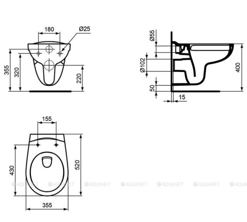 Унитаз подвесной Ideal Standard Eurovit K881201